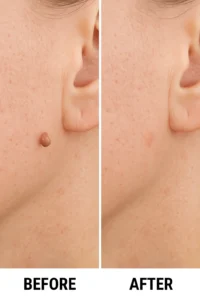 Skin tags removal Beccles before and after