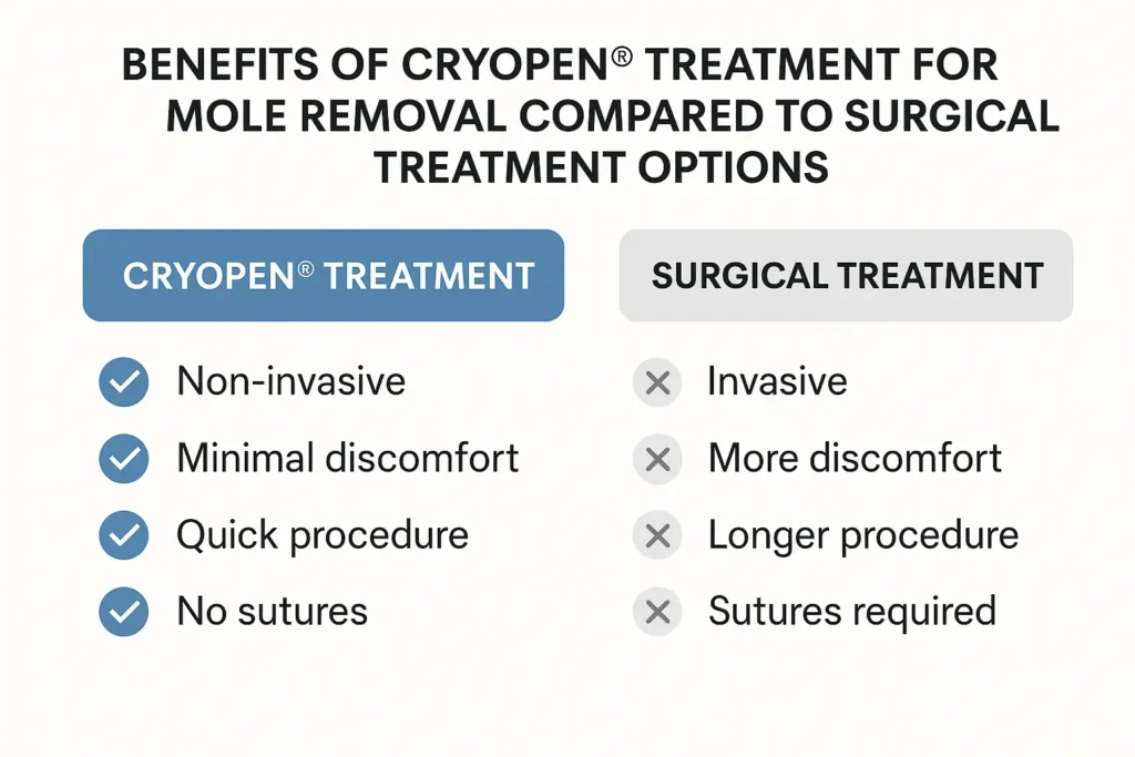 Benefits of facial mole removal Beccles - call our team today to book a consultation
