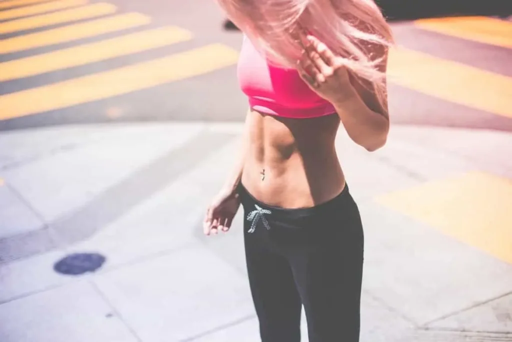 Woman with toned stomach after LA-EMS Body Sculpting Treatment Beccles